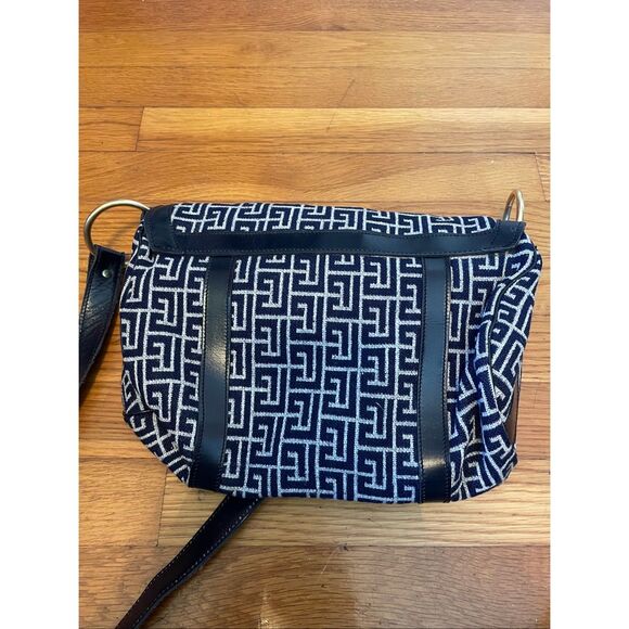 PIERRE BALMAIN | vintage 1970s labyrinth monogram shoulder bag - Picture 11 of 16